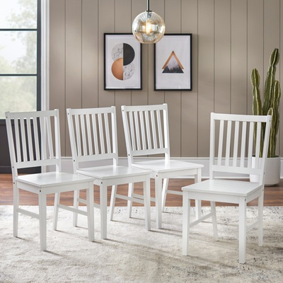 #ad Solid Wood Slat Back Dining Chairs Set of 4 $212.69
