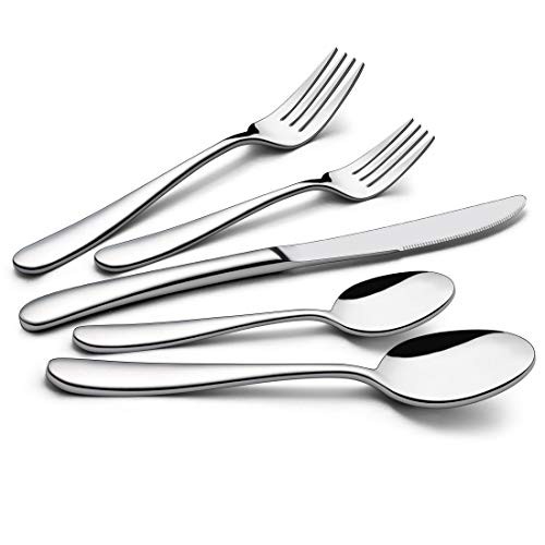  40-Piece Heavy Duty Silverware Set, Stainless Steel Flatware Cutlery Set for 
