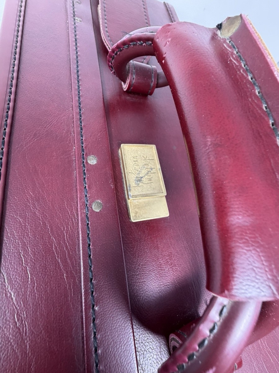 Vintage Hartmann Luggage Leather Suitcase Travel Luggage 21.25” x