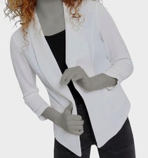Bar III Women's White 3/4-Sleeve Shawl Collar Blazer Jacket Petite Size PM