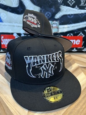 New Era New York Yankees Metallica 1.0 Black Lighting Bolts Fitted 7 3/8 Rare