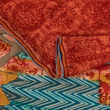 Sanskriti Vintage Red Green Sarees Pure Georgette Silk Floral Printed 5Yd Sari