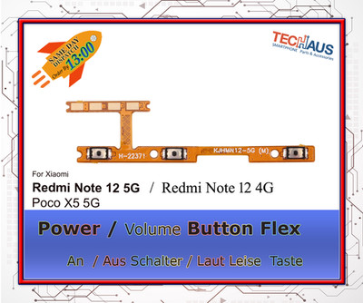 Power Button An Aus Schalter Laut Leise Taste für Xiaomi Redmi Note 12  4G / 5G