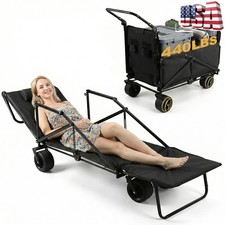 Cart 440lbs Capacity with All-Terrain Wheels for Camping Garden Fishing