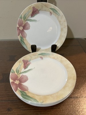 Corning Corelle PACIFIC BLOOM - Set of 6 Salad Plates