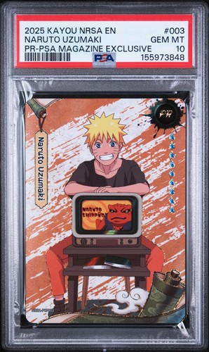 2025 KAYOU NARUTO SMRITI PSA MAGAZINE EXCLUSIVE #003 NARUTO UZUMAKI PSA 10