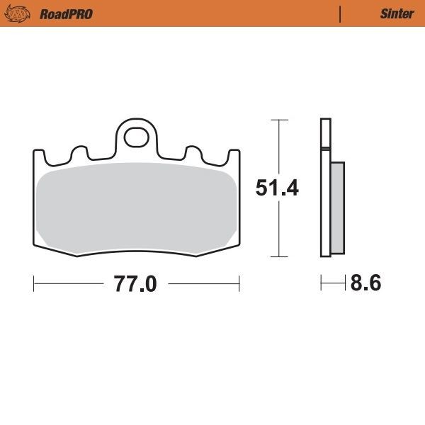 Brake Pads for BMW R 1150 GS ADVENTURE 2001 Front Sinter MotoMaster - Image 2