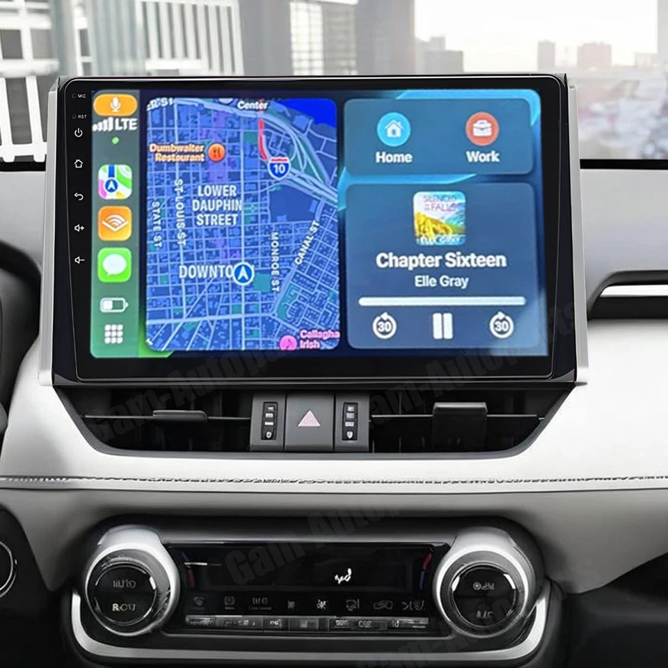 Radio de coche estéreo Android 14 CarPlay BT GPS navegación 4+64 GB para Toyota RAV4 2018-2020 Foto 2 de 4