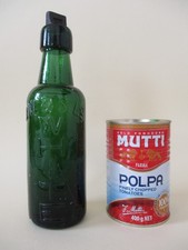 R. White R.W.& S. LD Antique Vintage Green Glass Bottle 9" ~ R WHITE LEMONADE