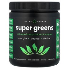 Super Greens With Superfoods, Probiotics  Enzymes, Natural Berry, 9.10 oz 258