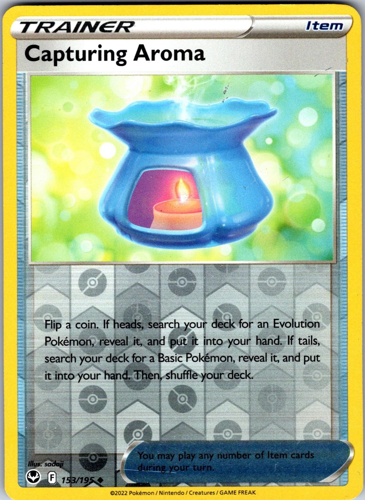 Capturing Aroma 153/195 Uncommon Silver Tempest Pokemon Reverse Holo HP