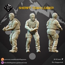 Black Hills Game Modern Miniature Sheriff Team Leader Spectre US Police 15 28mm+