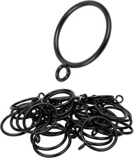 Curtain Rings with Eyelets, 48 Pack Metal Drapery Rings for Pinch Pleat Curtains