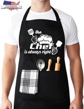 Waterproof Funny Cooking Aprons for Men Women Chef BBQ Grill Apron for Kitch..