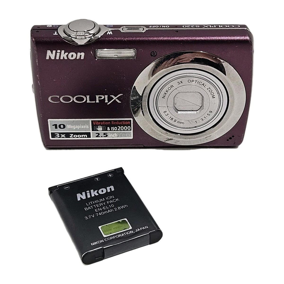 Nikon COOLPIX S220 10.0MP Digital Camera - Plum for sale online | eBay