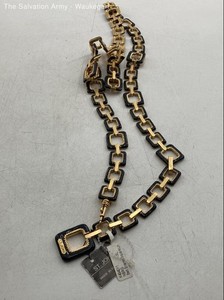 Vintage St John Strand Gold Tone & Black Enamel Chain Belt 36” ST JOHN Chain Belt | eBay main image 4