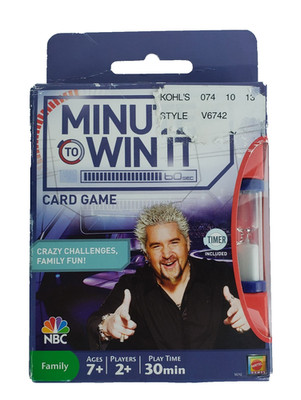 MINUTE TO WIN IT, Card Game - Timer Included  - Complete New