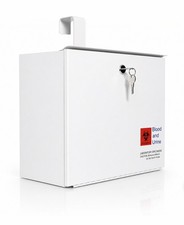 Medical Specimen Box with Lock & Over-Hang Metal, Medium 14 x 7.5 x 10.25in