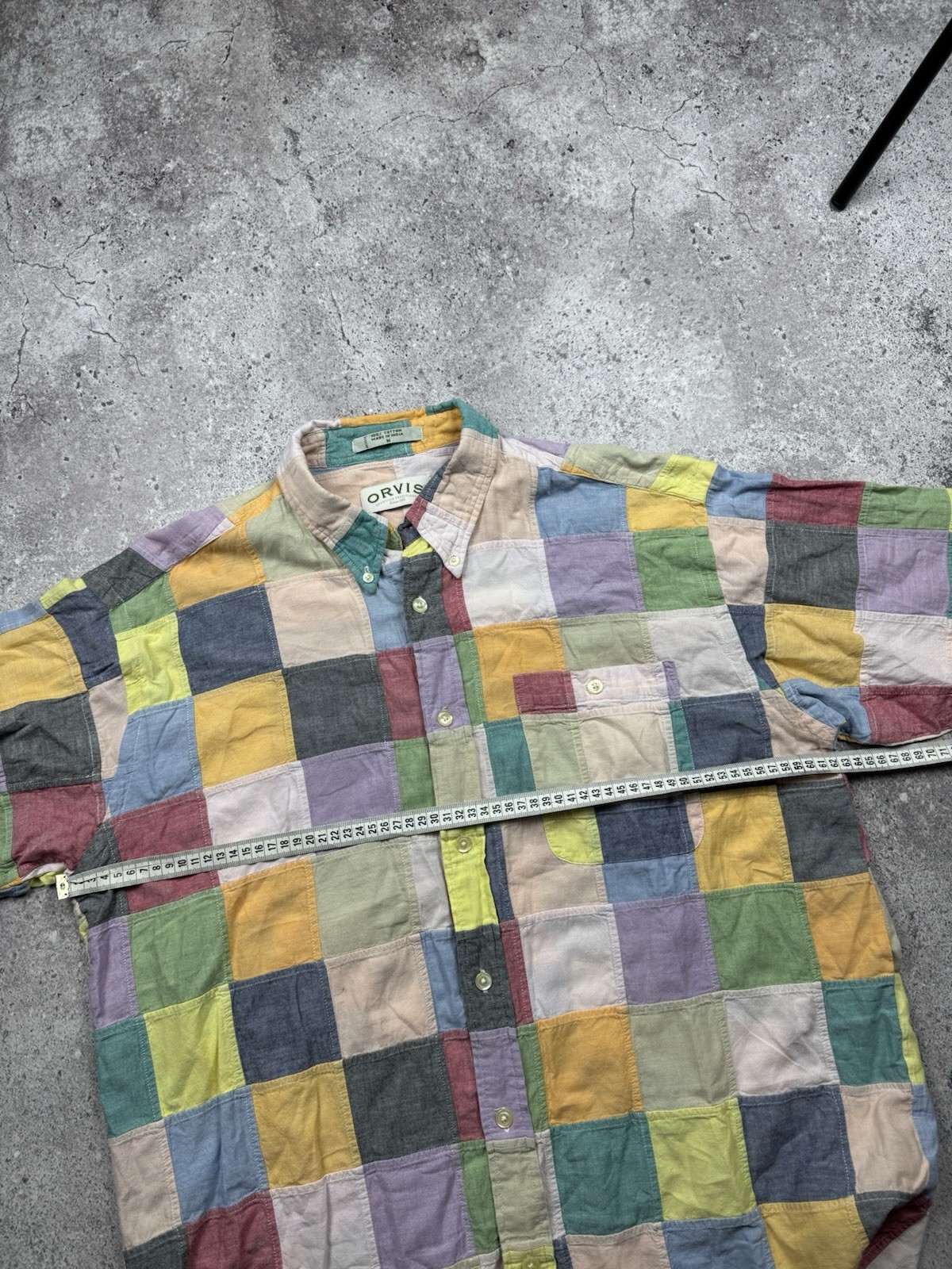 Vintage Orvis Patchwork Button Down Shirt Men's S… - image 6