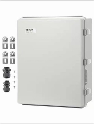 VEVOR Outdoor Junction Box 13.78x9.84x5.90 in ABS Plastic Electrical Enclosure