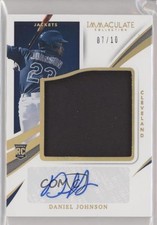 2021 Panini Immaculate Jackets Gold 7/10 Daniel Johnson #J-DJ Auto v7j