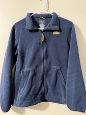 Women's L.L. Bean Mountain Classic Fleece Zip Hiking Jacket SZ Small Reg Blue