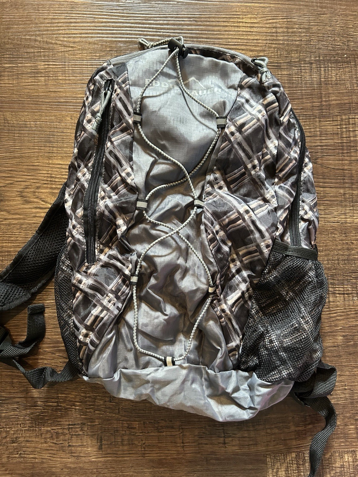 Eddie Bauer Packable Backpack Lightweight Plaid G… - image 3