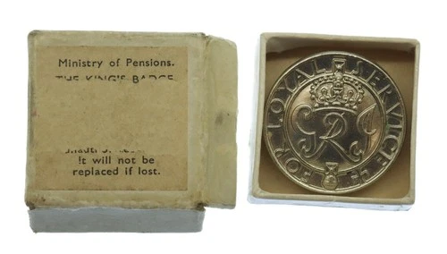 WW2 For Loyal Service King's Badge in Box #1