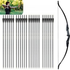 Recurve Bow and 24Pcs Arrow Set 57" Takedown Recurve Bow for Targeting Practice