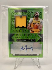 2023-24 Anthony Davis /20 Auto Card & Game Used Jersey Patch Lakers NBA Obsidian