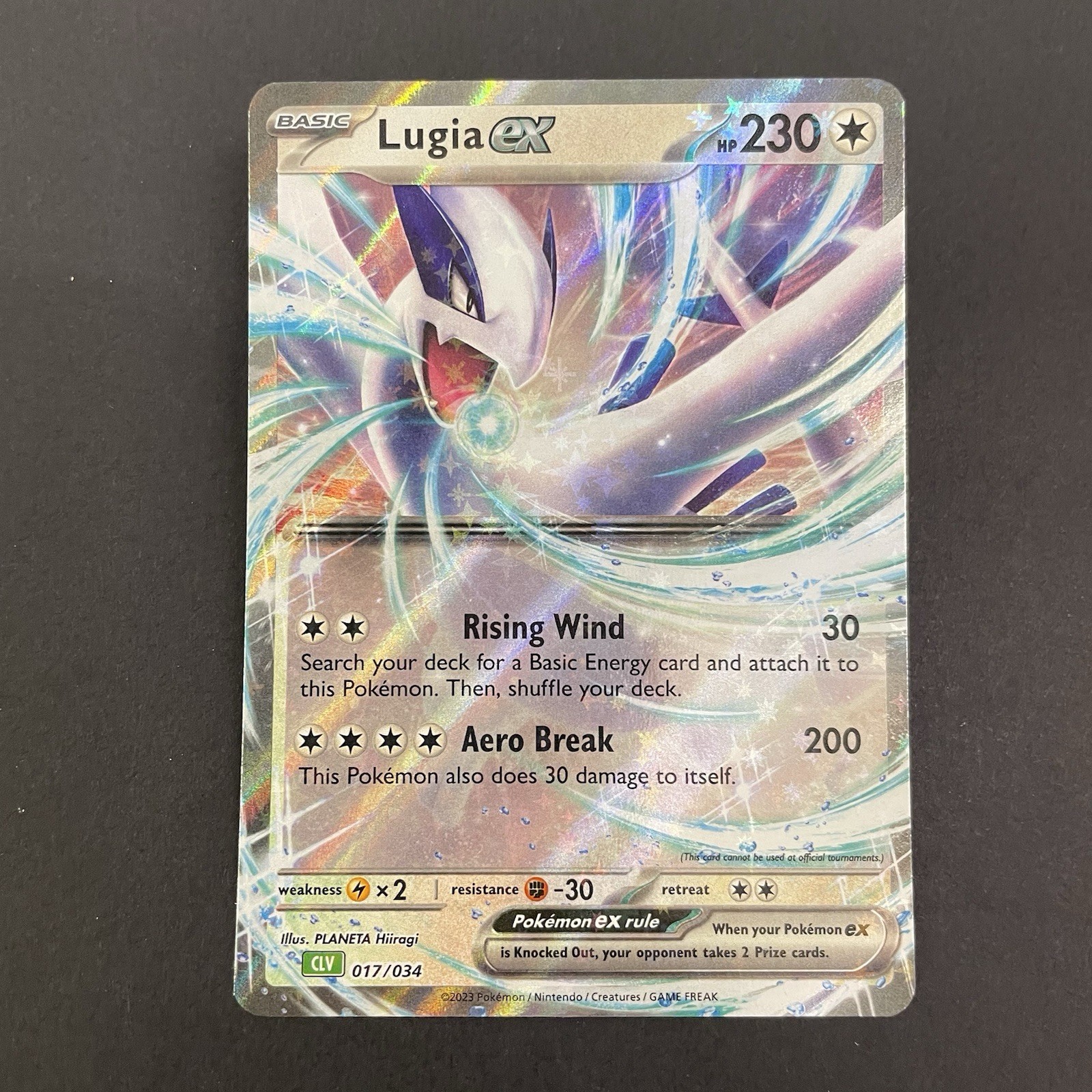 Lugia ex 17 /34 Near Mint Holofoil Trading Card Game Classic CL Pokemon