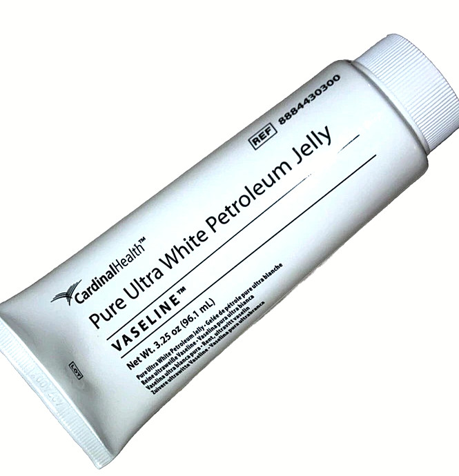 Medical Grade Cardinal Health Vaseline Pure Ultra White Petroleum Jelly 3.25 Oz