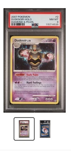 Dusknoir 2/130 Diamond and Pearl Holo Psa 8
