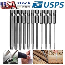 11*/Set T6-T40 Magnetic Head Torx Screwdriver Bit Set Security Tamper Proof Star