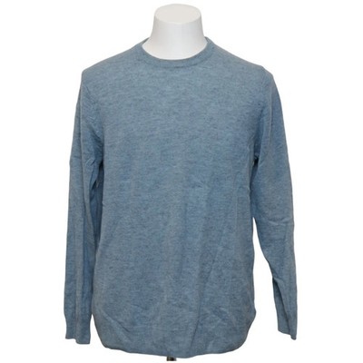 M&S, Strickpullover, Größe: L, Blau, Feinstrick, Herren #pSQ