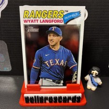2026 Topps Heritage Wyatt Langford #340 Base Chrome - Texas Rangers