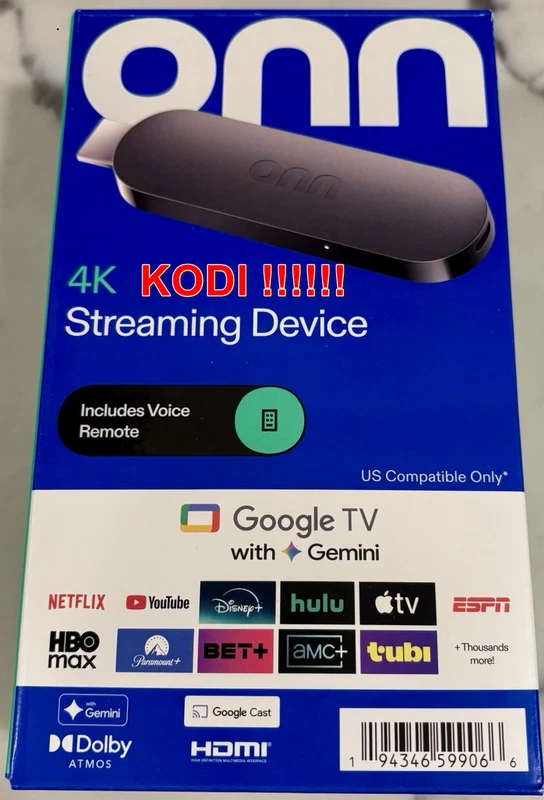 Onn 4K Stick Streaming Stick with apps