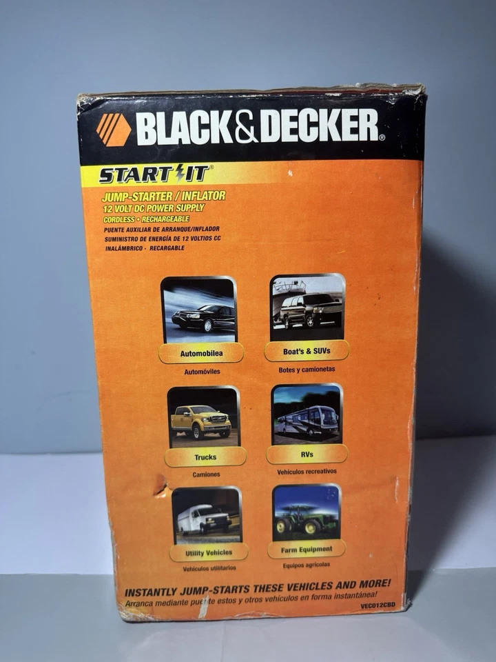 Black & Decker Start It Jump Starter New 450 Quick Starting AMPS - Unused In Box - Image 3 of 4