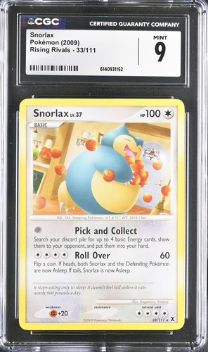 Snorlax graded CGC 9 for sale on eBay