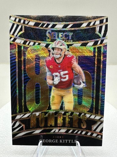 George Kittle [Zebra Prizm] #19 2025 Panini Select Numbers card