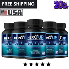 (5 Pack) Hero Up for Men Advanced Max Formula Vitamin Supplement 300 Capsules