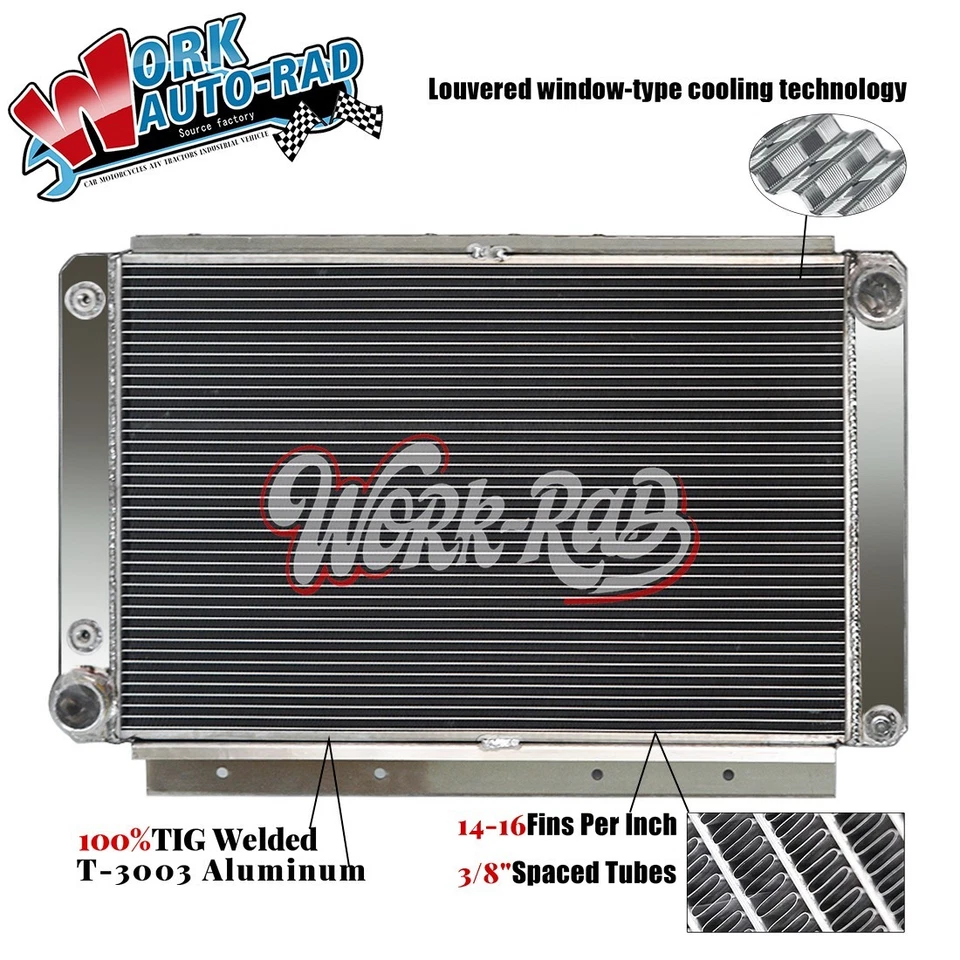 Se adapta a Lincoln Continental 1961-1965 1962 motor V8 7,0 L CC6165 radiador de aluminio Foto 2 de 4