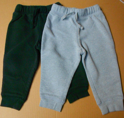 Lot of 2 JUMPING BEANS Toddler BOYS 18M Joggers Cotton Fleece Banded Sweat Pants