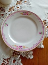 1 gro&szlig;e  Kuchenplatte mit Hand  gemalten Blumen   DDR