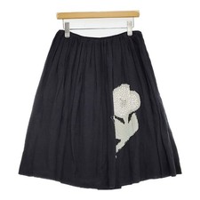 mina perhonen os5648 forest girl embroidery skirt dark blue navy 5-1109M  