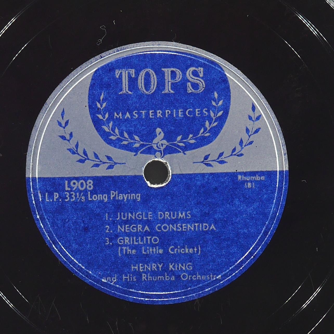 HENRY KING ORCHESTRA Rhumba Favorites TOPS L 908 VG Rumba 10" LP
