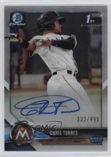 2018 Bowman Chrome Prospect Refractor 332/499 Christopher Torres Chris Auto 13oj