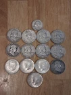Lot Of 13 Silver Half Dollars 1952-1964. 90% Silver. $6.75 FV. 1 Silver Quarter.