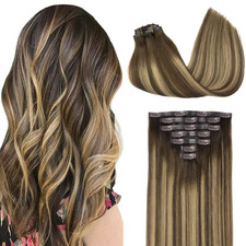 Clip in Hair Extensions Real Human Hair, Remy Human Hair Extensions Clip Ins for