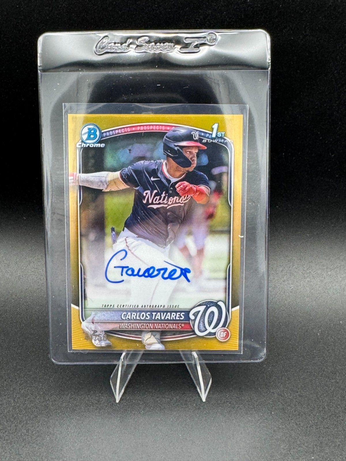 Carlos Tavares 2025 Bowman Chrome Auto true Gold /50 Refractor 1st Bowman Nats
